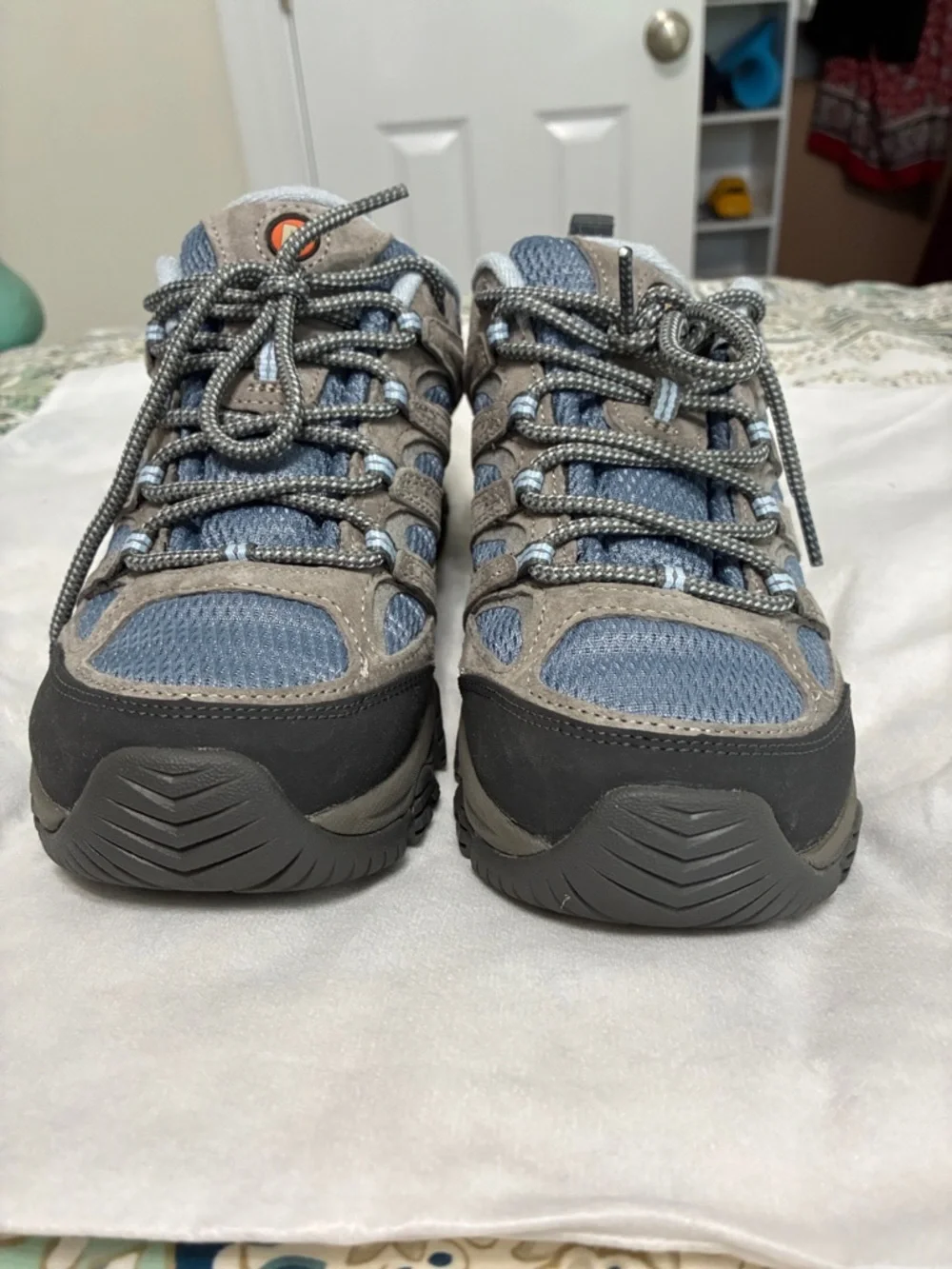 Merrell Women's Blue and Gray Trail Hiking Shoes - Picture 2 of 3